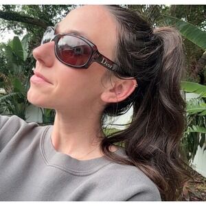 Vintage Christian Dior Glossy 2 Tortoise Sunglasses Designer Authentic Italian